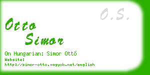 otto simor business card