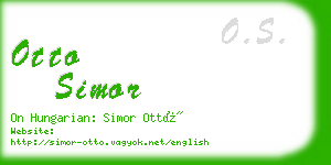 otto simor business card